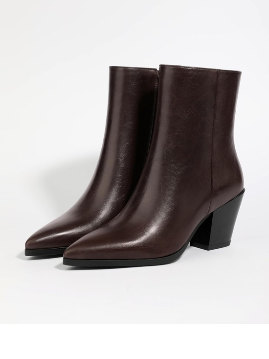 Unisa Shoes - Unisa Unmayden Pointed Toe Ankle Boots in Dark Brown Size 6.5M